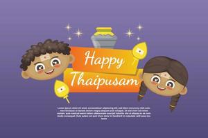 Happy Thaipusam background. Design with gradient. vector