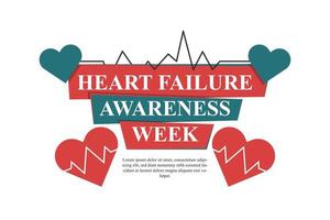 Heart Failure Awareness Week background. vector