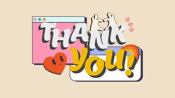 THANK YOU DESIGN LETTERING VECTOR