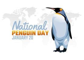 gráfico vectorial del día nacional del pingüino bueno para la celebración del día nacional del pingüino. diseño plano. diseño de volante. ilustración plana. vector
