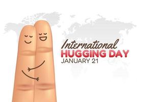 gráfico vectorial del día internacional de los abrazos bueno para la celebración del día internacional de los abrazos. diseño plano. diseño de volante ilustración plana. vector
