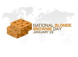 gráfico vectorial del día nacional del brownie rubio bueno para la celebración del día nacional del brownie rubio. diseño plano. diseño de volante ilustración plana. vector