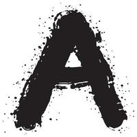 Spray Painted Graffiti font A Sprayed isolated with a white background vector
