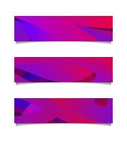 Set of horizontal abstract colorful banners. vector