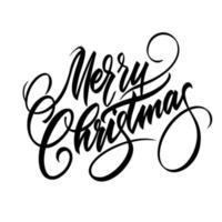 Merry Christmas lettering. Cursive. Vintage style. vector