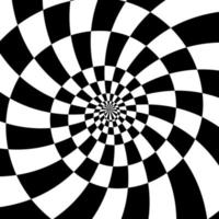 Black and white background of optical illusion of depth in flat style for print and design.Vector illustration. vector