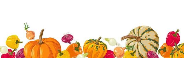 banner vegetal colorido en estilo realista para impresión y diseño. ilustración vectorial vector