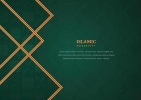 Islamic Geometric Pattern Design Minimalism  with Gold Border Background vector