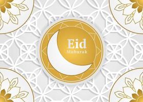 Islamic Mandala Pattern Banner with Moon Illustration vector