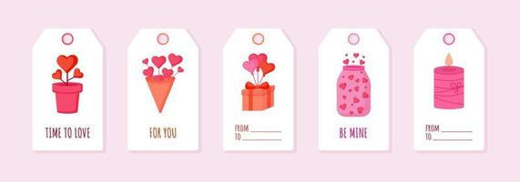 valentine's day tags collection vector