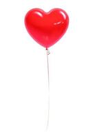 Heart shaped flying balloon on a white background. vector