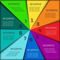 plantilla de infografía colorida con lugar para su contenido vector