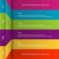 plantilla de infografía moderna 3d colorida, concepto de negocio con 4 opciones vector