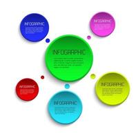 Infographic template with place for your text, colorful abstract circles vector