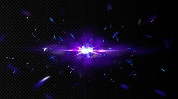 Star explosion with glow, smoke and sparkles vector