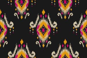 Ethnic ikat seamless pattern in tribal. Aztec geometric ethnic ornament print. Ikat pattern style. vector