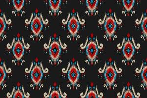 Ethnic ikat seamless pattern in tribal. Aztec geometric ethnic ornament print. Ikat pattern style. vector