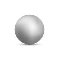 vector de malla de bola de plata brillante. esfera realista 3d gris