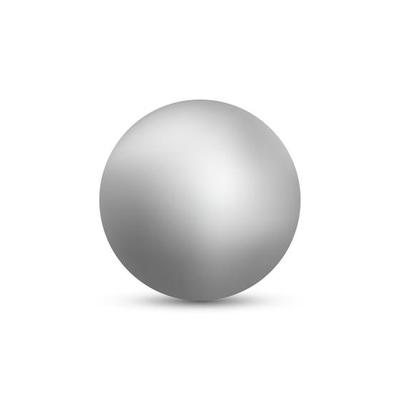 Shiny Silver Ball mesh Vector. Gray 3d realistic sphere
