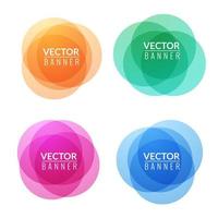 Set of colorful round abstract banners. Graphic banners design vector