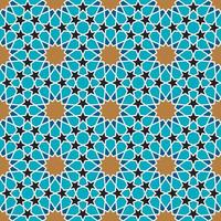 Morrocan seamless pattern for decoration of tiles, fabrics, wrapping paper, geometric ornament with stars. Vector illustration.