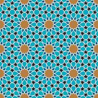 Morrocan seamless pattern for decoration of tiles, fabrics, wrapping paper, geometric ornament with stars. Vector illustration.