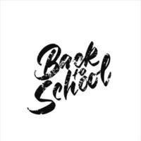 Back to school logo. black on a white background. vector