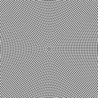 Vector radial halftone black background pattern of triangles