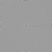 Vector radial halftone black background pattern of triangles