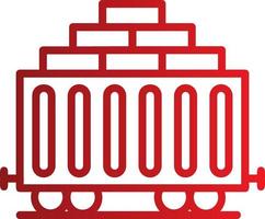 icono de vector de tren de carga