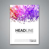 Business report design, flyer template, background with colorful dots. Brochure Cover template mockup layout, vector illustration