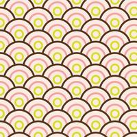 Abstract vector seamless pattern simple waves round with swatches