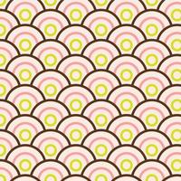 Abstract vector seamless pattern simple waves round with swatches