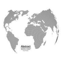 3d abstract world map planet, dots, global halftone concept vector