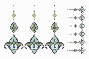 Oriental ornament border for pages. Islam pattern on white background. vector