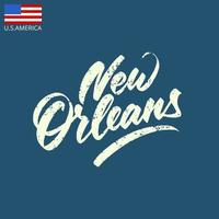 Vintage inscription city of America. New Orleans vector