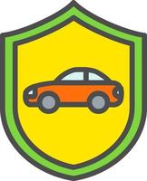 icono de vector de seguro de coche