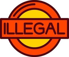 icono de vector ilegal