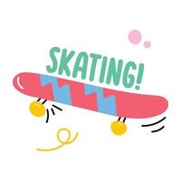 conceptos de patinaje de moda vector