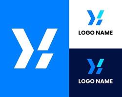 diseño de logotipo inicial moderno de letra y abstracta vector