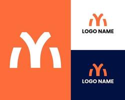 Y letter YM initial logo vector icon mark