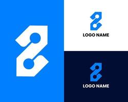 vector plano de diseño de logotipo de educación y tecnología de letra z