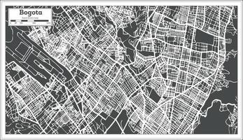 Bogota Colombia City Map in Retro Style. Outline Map. vector