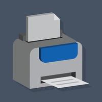 impresora - ilustración 3d isométrica. vector