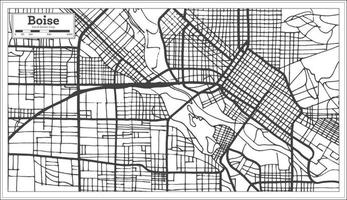 mapa de la ciudad de boise usa en estilo retro. esquema del mapa. vector