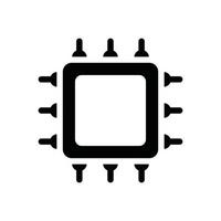 Processor Vector Icon Electronics solid EPS 10 file