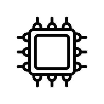 Processor Vector Icon Electronics Line  EPS 10 file
