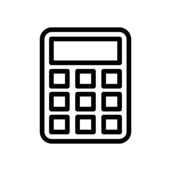 calculadora vector icono electrónica línea eps 10 archivo