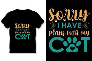 cat typography  t shirt vector