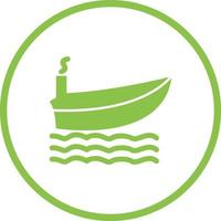 icono de vector de barco de vapor